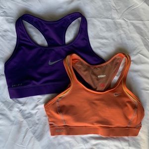 Nike Sports Bras (Coral And Purple)